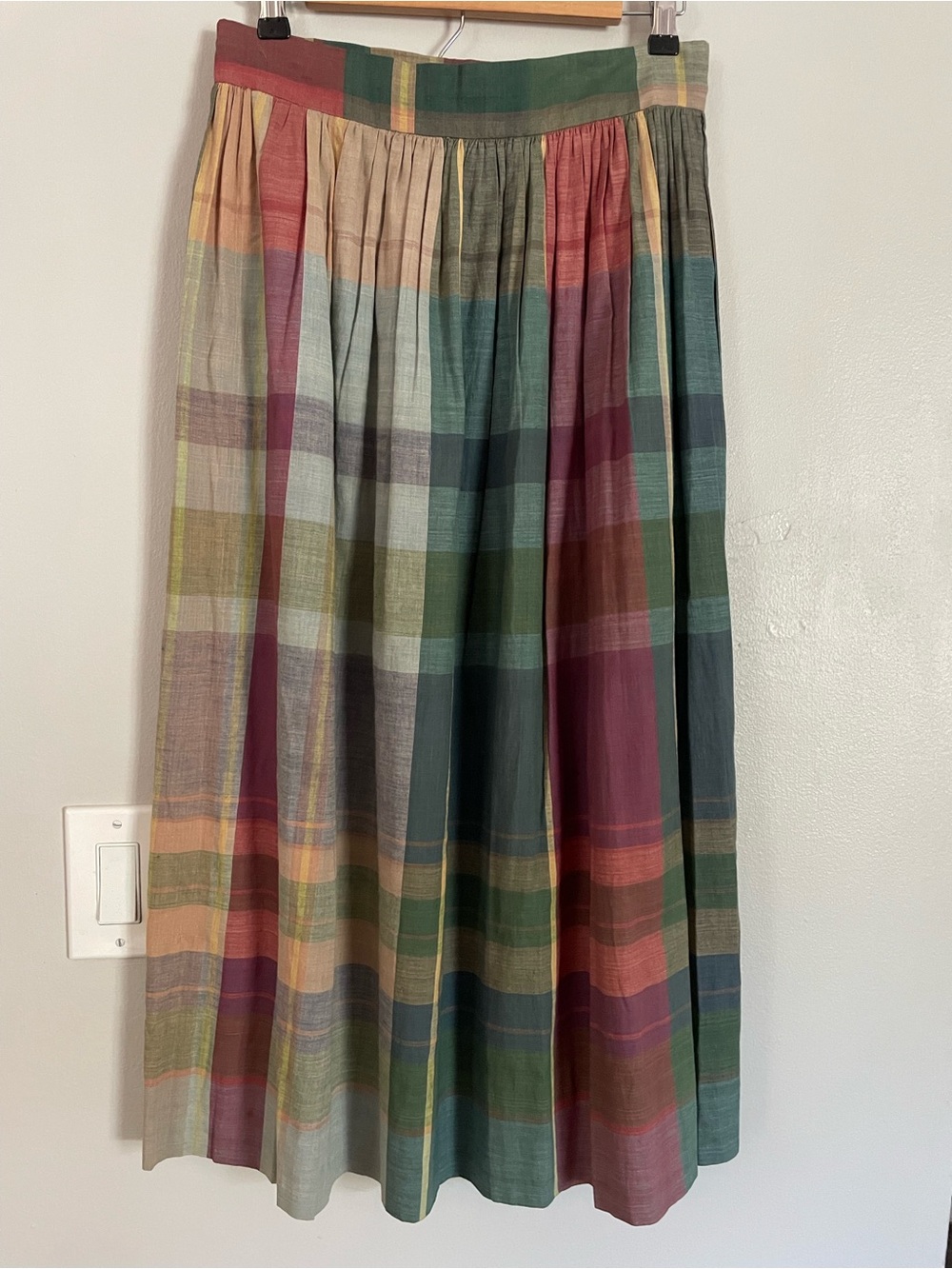 Ralph Lauren Blue Label Vintage Multicolor Plaid Midi Skirt - Picture 12 of 16